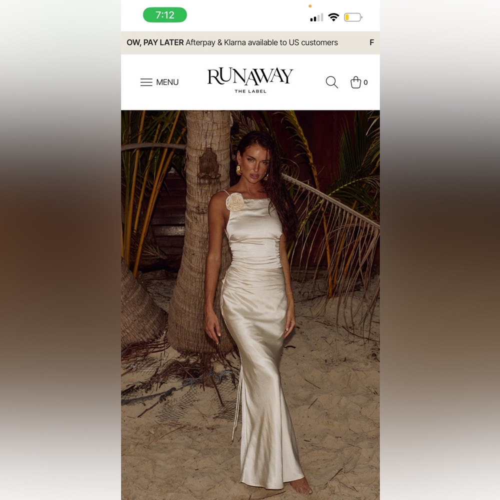 Runaway the Label PIANNI MAXI DRESS - CREAM.